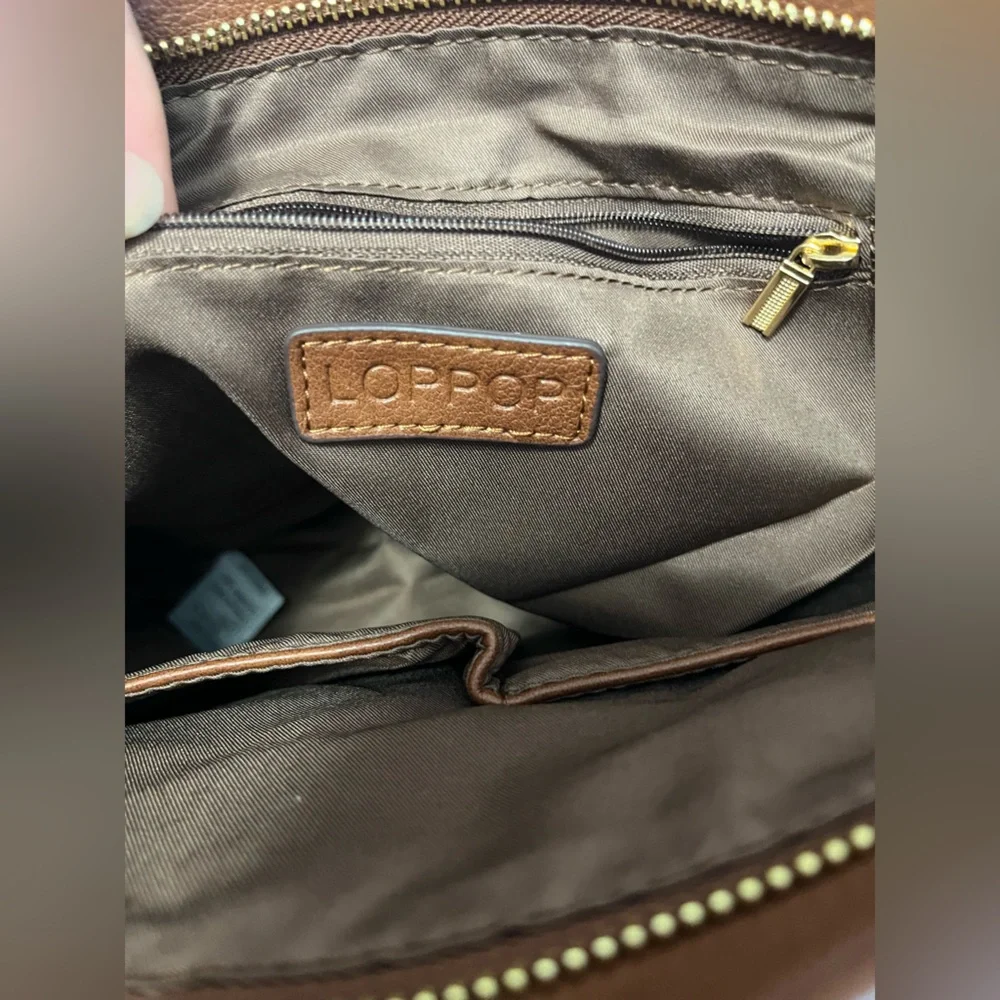 NWT Brown Leather Crossbody Bag - Picture 7 of 14